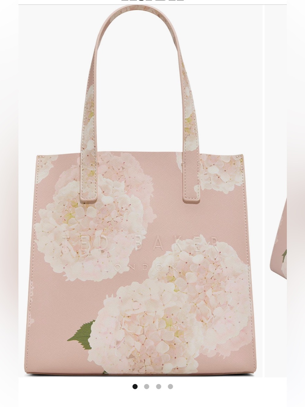 Ted Baker Pink Hydrangea-Print Structured Tote